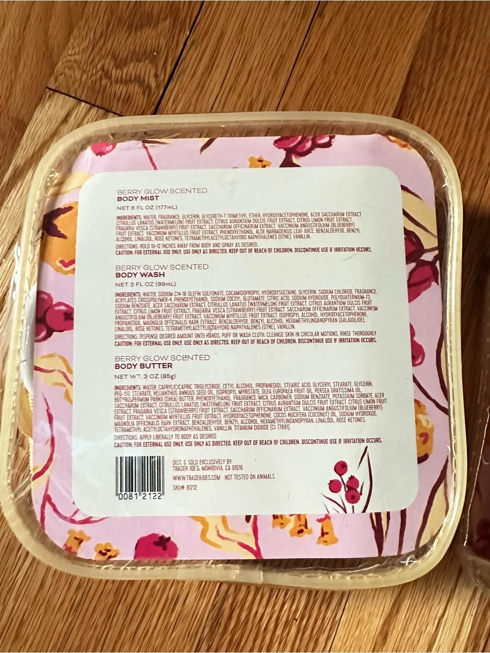 Trader Joe’s Berry Glow Body Set Lot of 2 Body Mist Wash Butter NEW